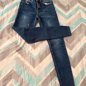 Women's Dark Blue Skinny Stretch Jeans